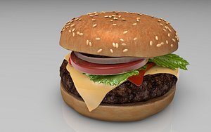 3D burger model