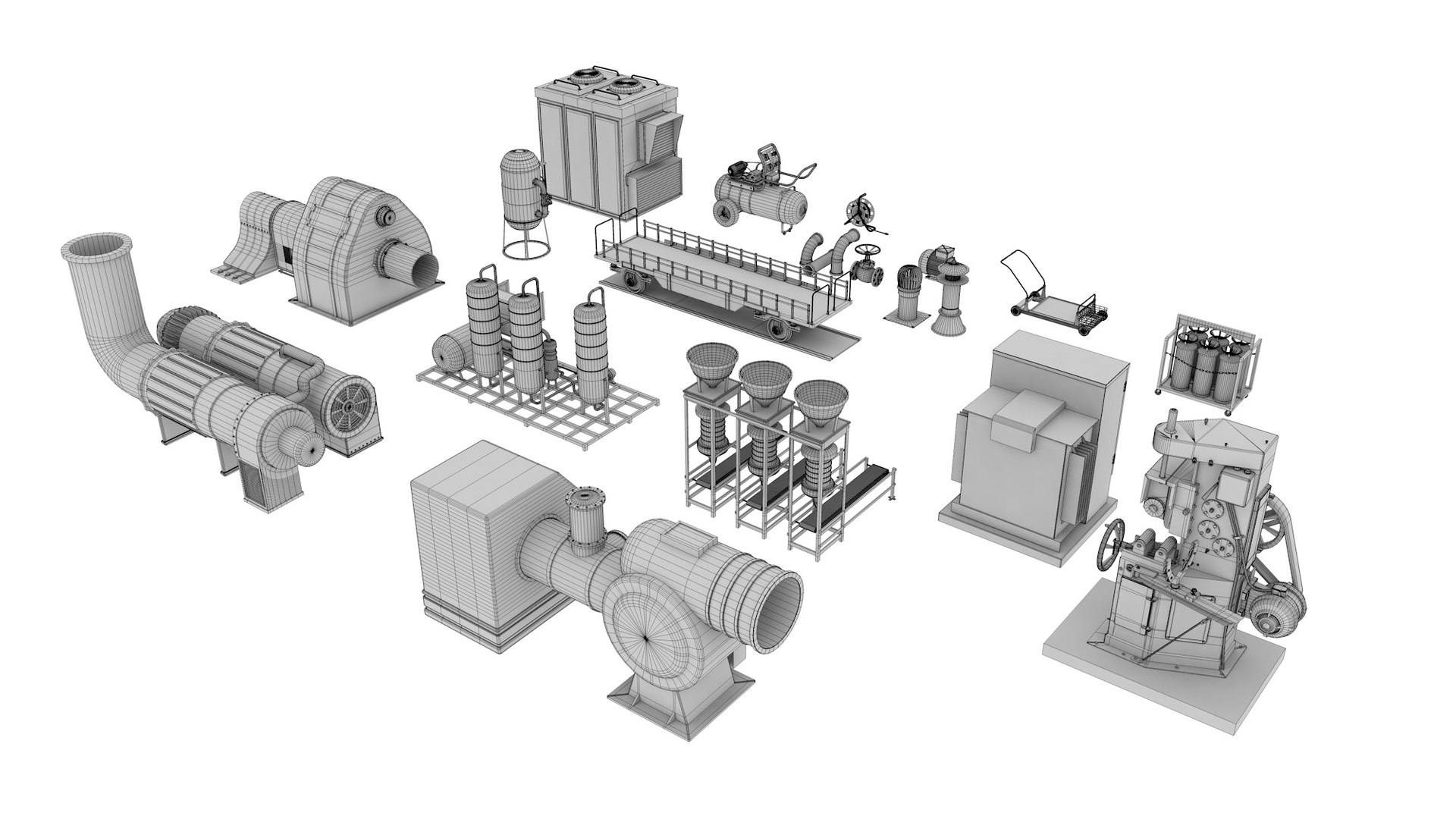 3D model Factory Units Pack - TurboSquid 1859021