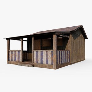 3D Wooden Shed