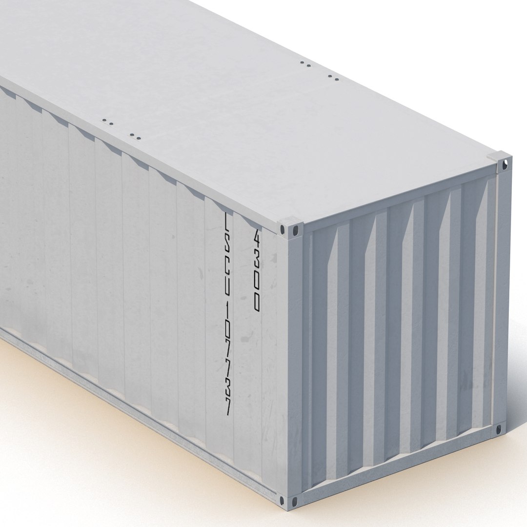 48 Ft Shipping Iso Container 3d 3ds