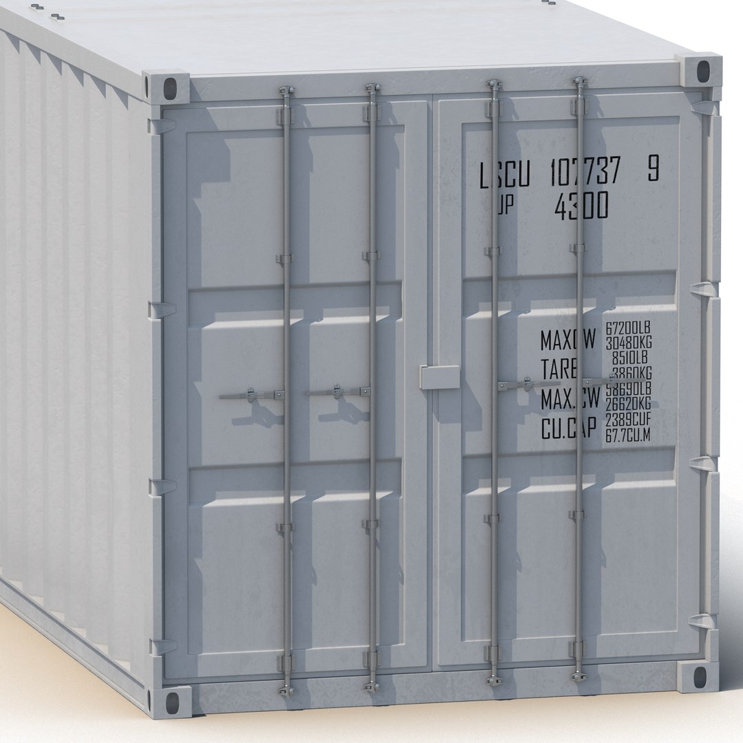 48 Ft Shipping Iso Container 3d 3ds