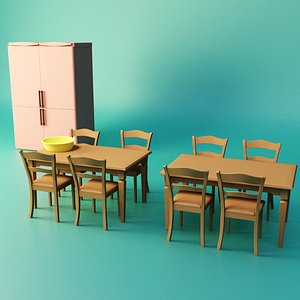 3D restaurant small model