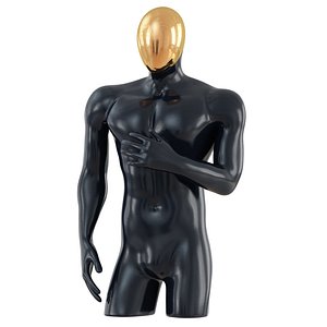 man mannequin gold 3D