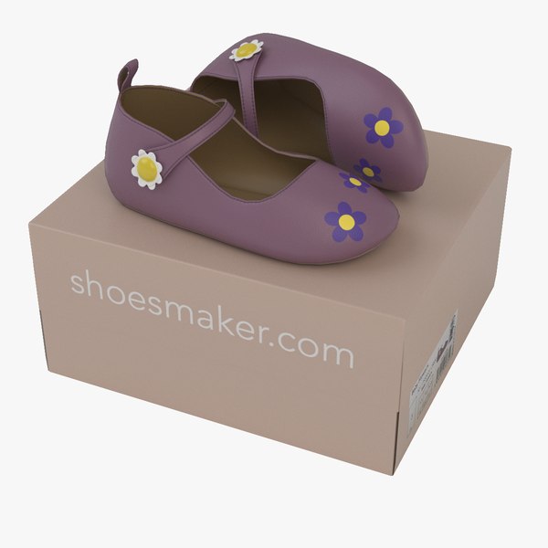 3D model Baby Shoes Flowers