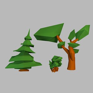 spruce shrub tree 3D