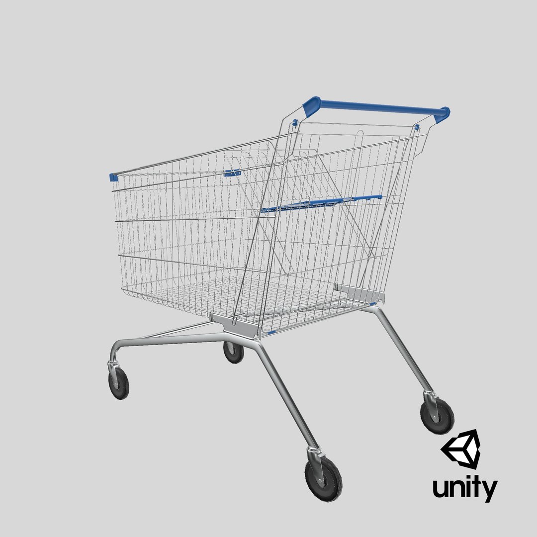 3D Supermarket Cart - TurboSquid 1351084