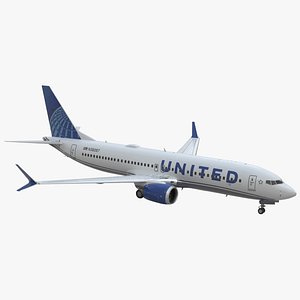 United Airlines Boeing 737 Max 8 Rigged for Maya