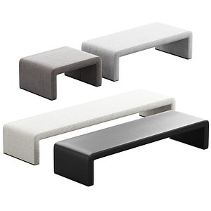 387 Labanca bench and ottoman 02 3D