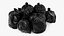 3D model Tied Closed Black Plastic Rubbish Bags
