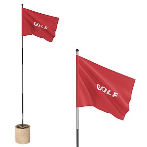 3D Golf flag
