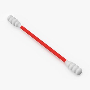3D Cotton Swab Ring Type Red model