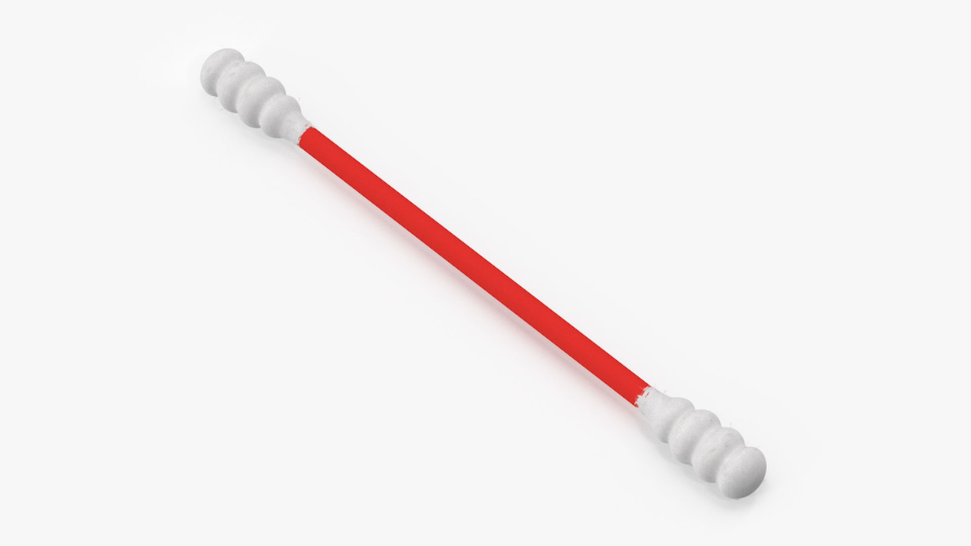 Cotton Swab Ring Type Red 3D model preview