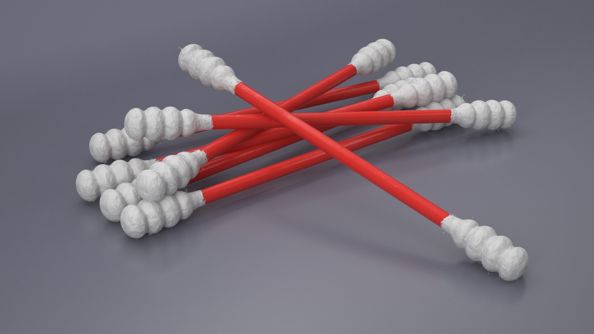 3D Cotton Swab Ring Type Red Model - TurboSquid 2259954