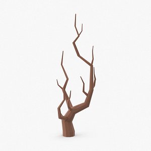 3d model bare desert tree 01
