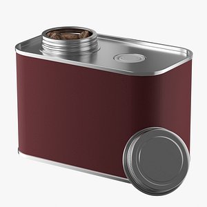 F-Style Coffee Metal Can Mockup 01 3D