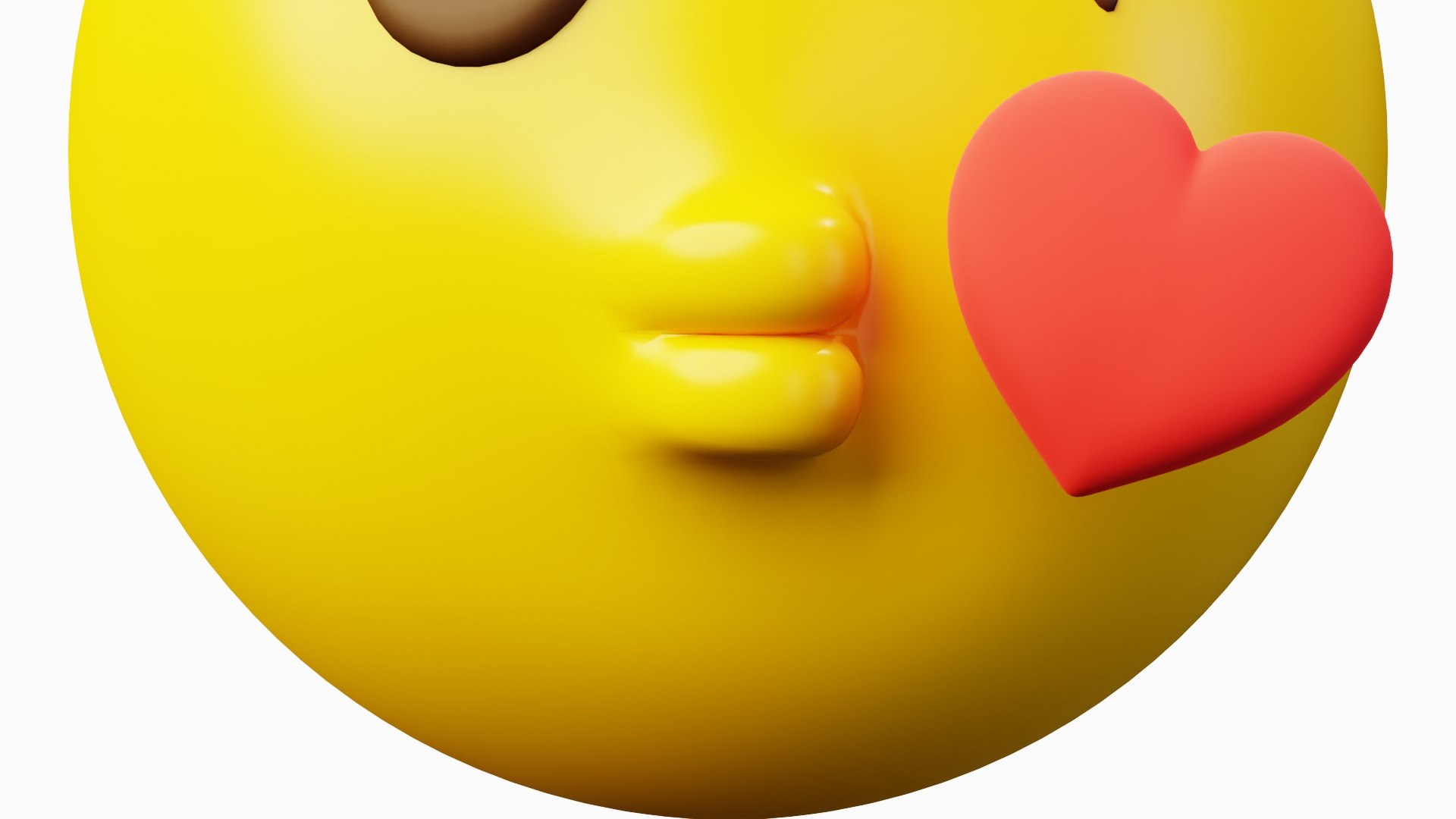 Blow A Kiss Emoticon Emoji Or Smiley 3D TurboSquid 2112615