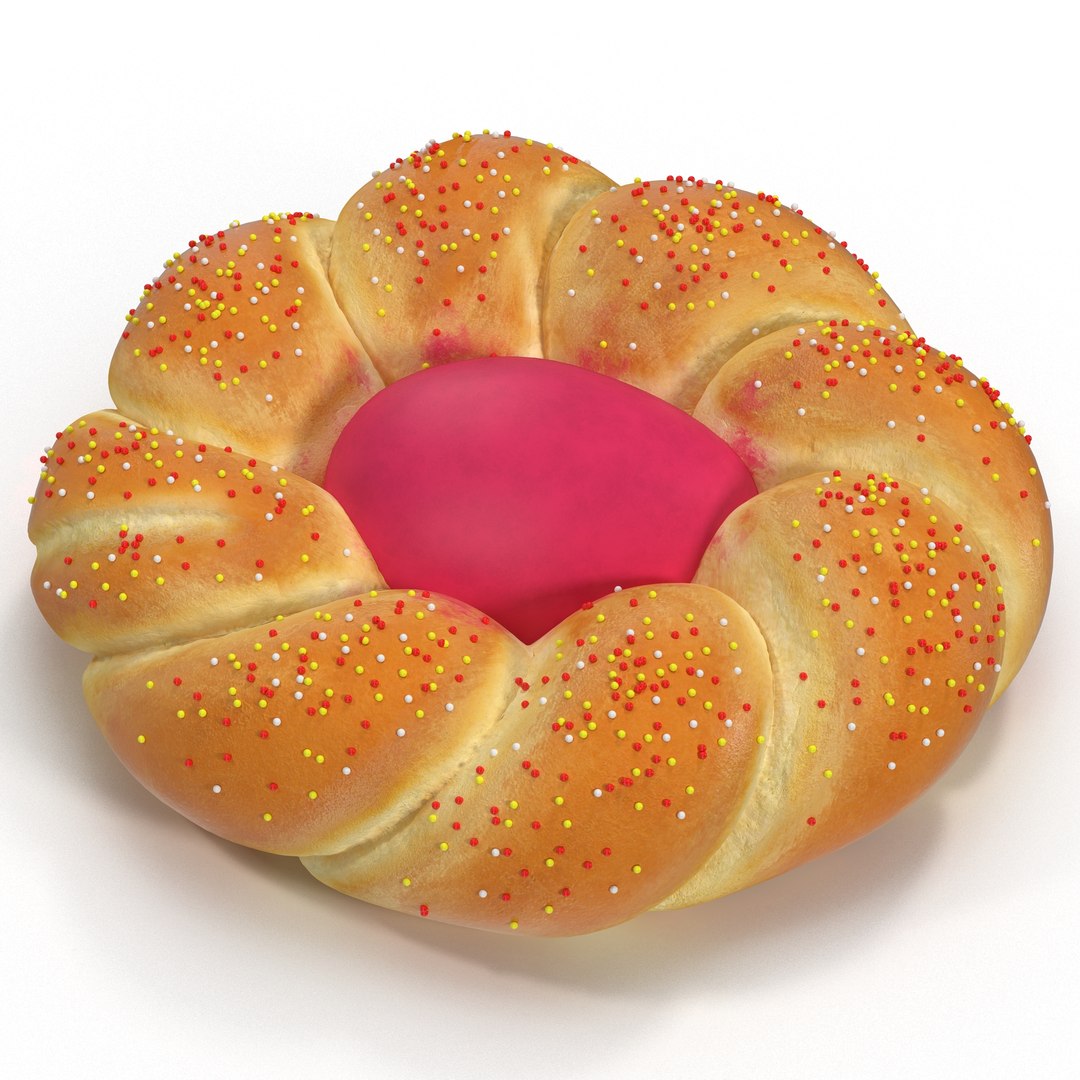 Easter Bread 3D Model 3D model preview