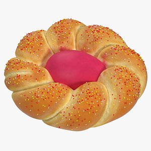 3d easter bread model