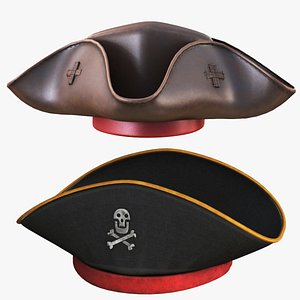 3D Pirate Hat Collection model