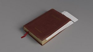 3D St. Joseph New Catholic Bible with Divorce Papers model