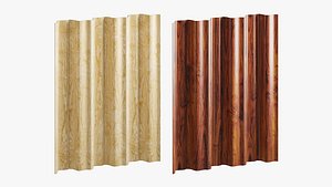 Wavy plywood screen 3D model