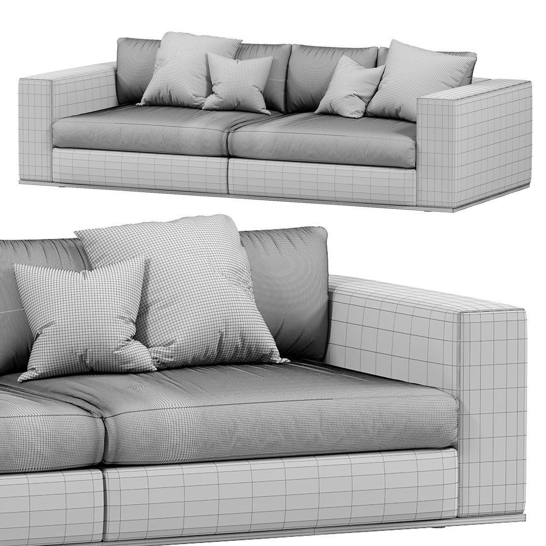 3D Model Hamilton Sofa By Minotti TurboSquid 1947591