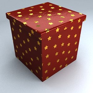 christmas gift box 3d model