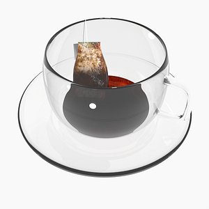 Teabag In A Glass 3D model