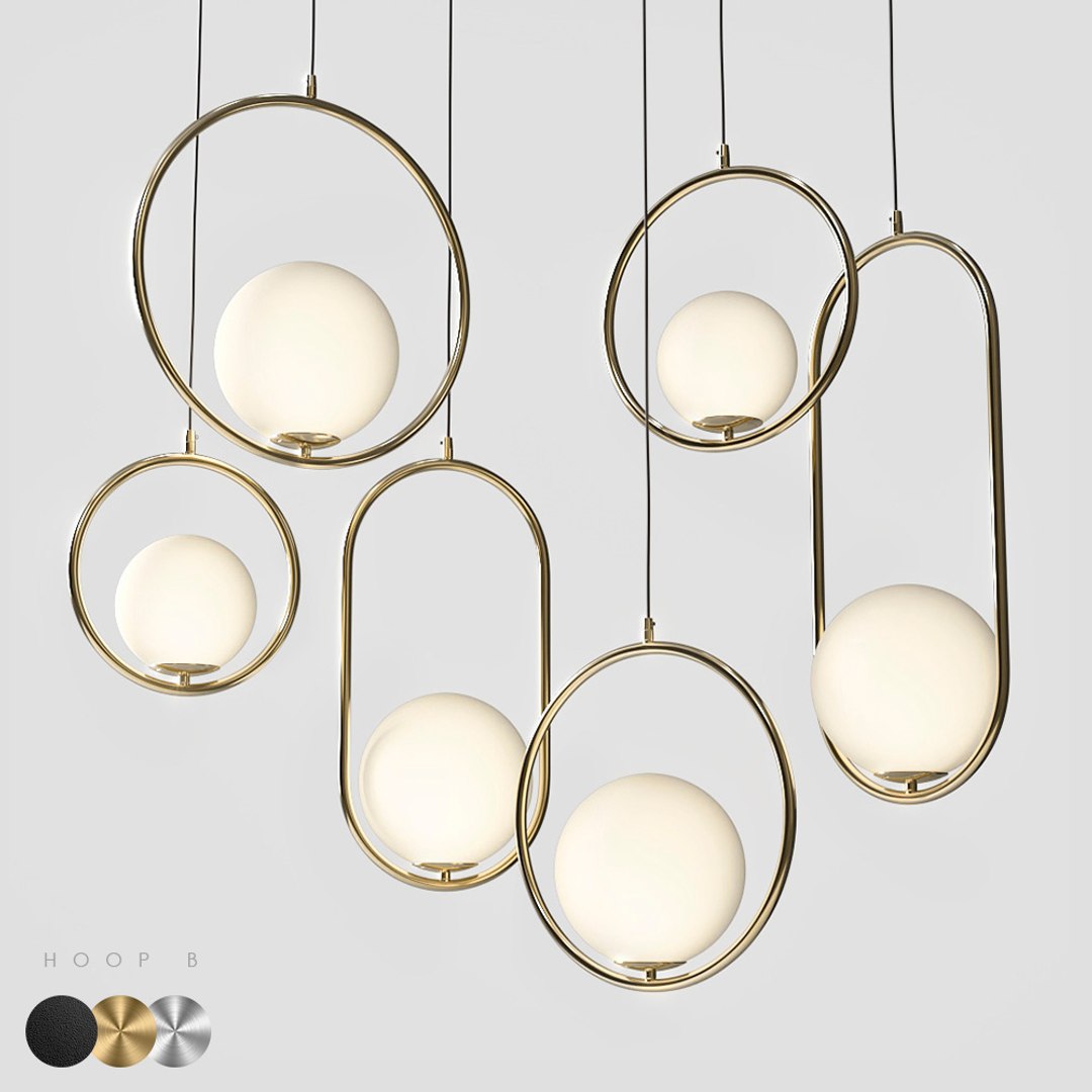 Pendant Light Hoop B Model - TurboSquid 1604136