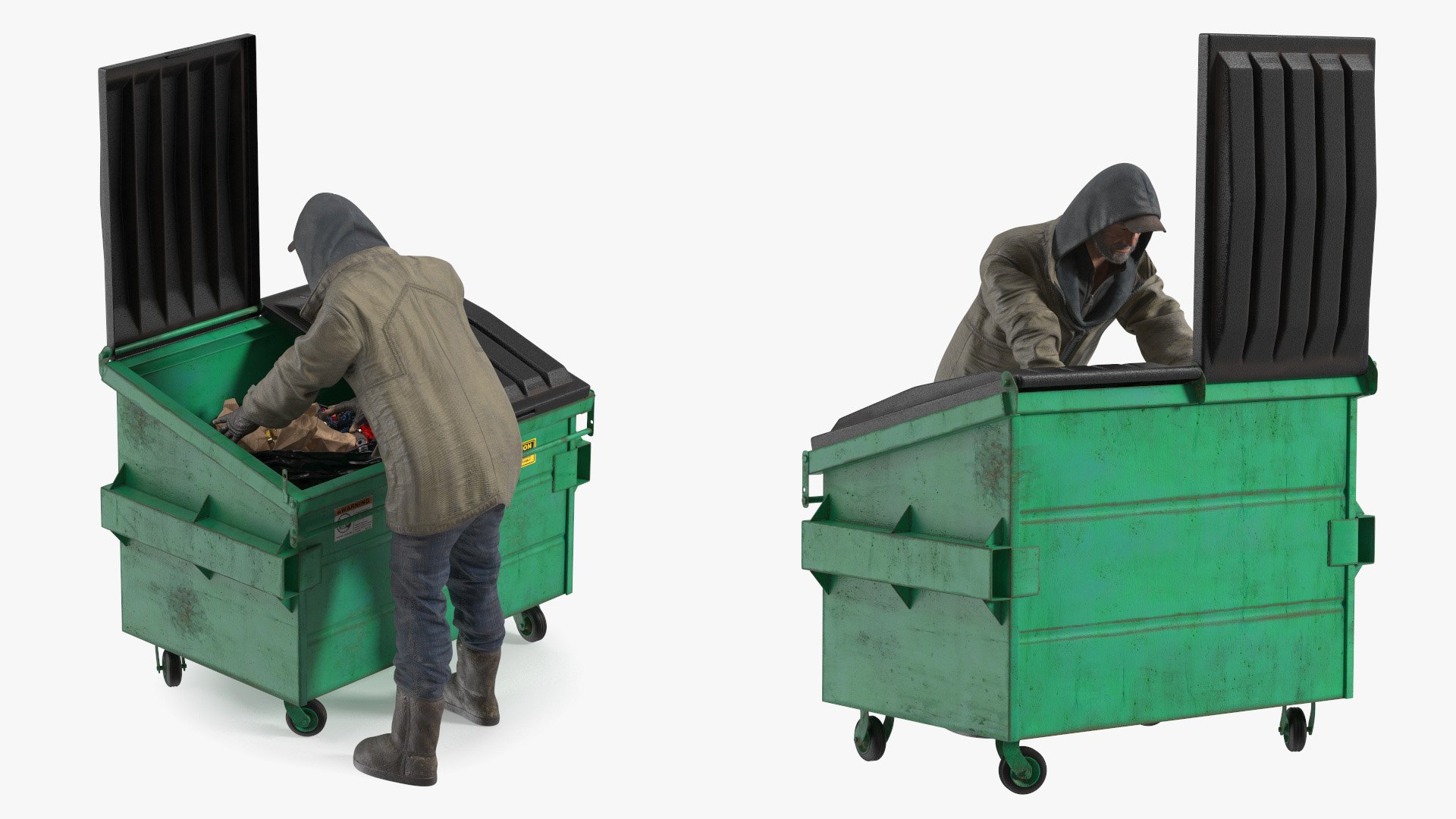 Homeless Man Digs Through Dumpster 3D https://p.turbosquid.com/ts-thumb/yU/Xvqwzx/XH/homelessmandigsthroughdumpster3dmodel006/jpg/1726756261/1920x1080/fit_q87/5dc348df2c33eca527c77e6b568f17e9d0938e59/homelessmandigsthroughdumpster3dmodel006.jpg