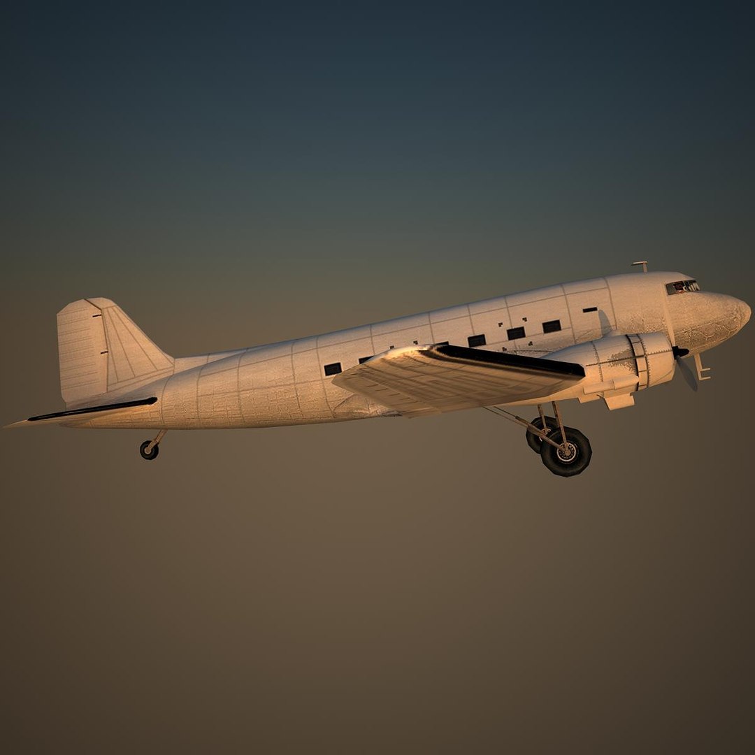Douglas Dc-3 3 3d Model