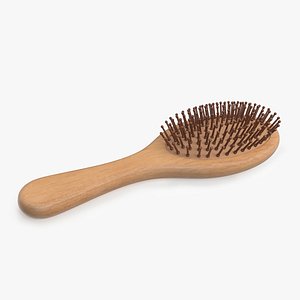 3D Wooden Hairbrush Light model