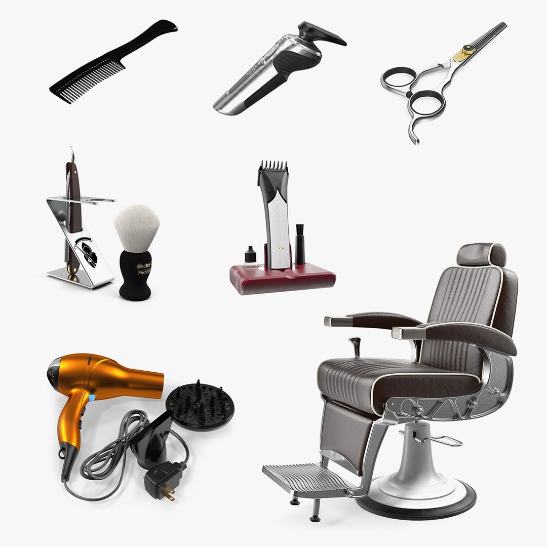 Barbershop Collection 3 3D model preview