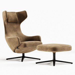 Vitra Grand Repos and Ottoman Lounge Chair