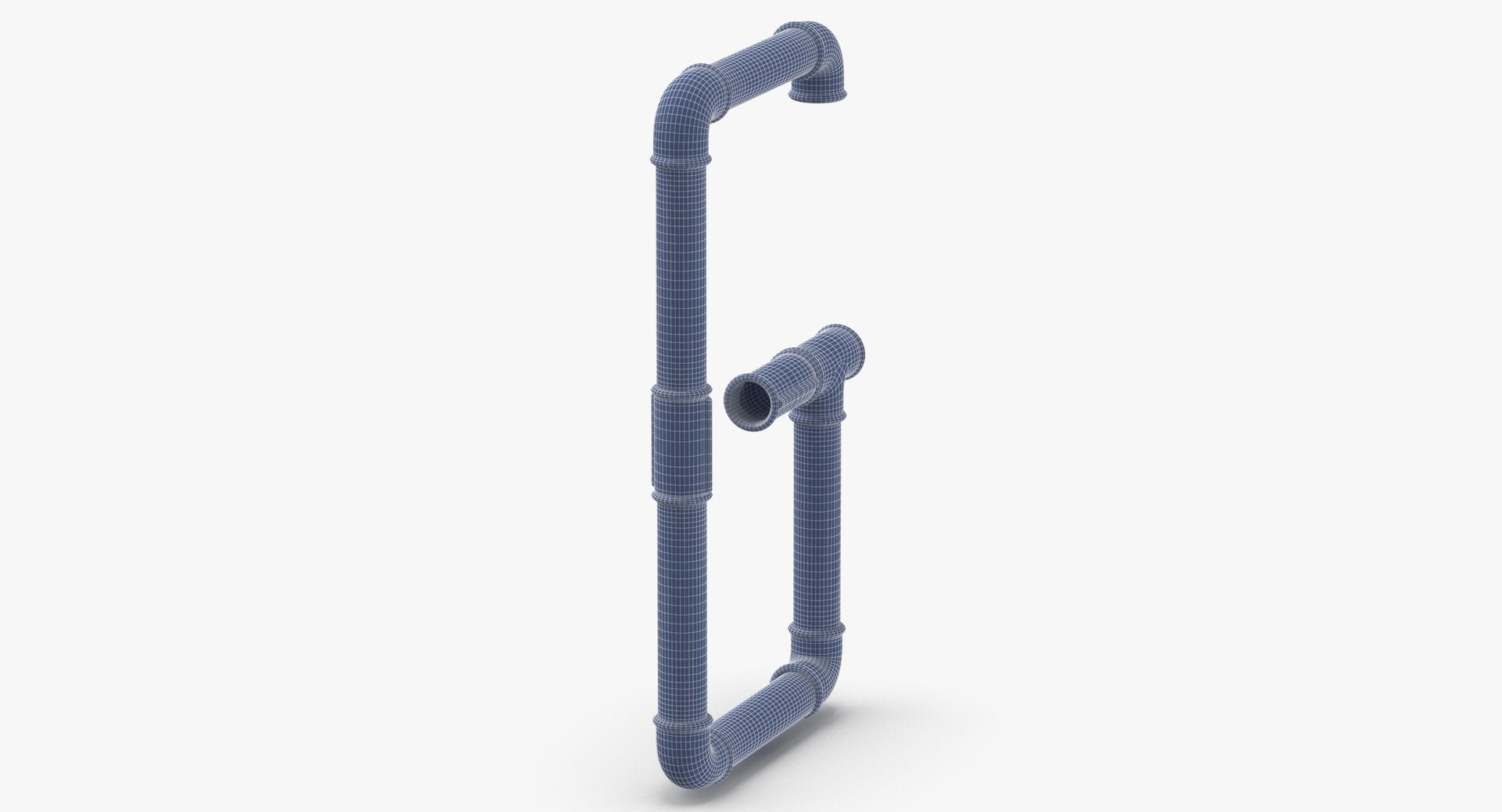 Galvanized Steel Pipe Letter 3D Model - TurboSquid 1436522