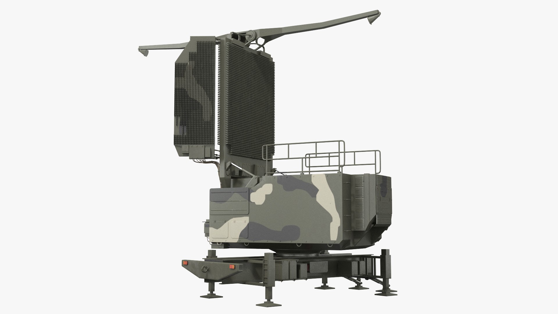TOMBSTONE 64N6 Long Range Surveillance Radar Camo Rigged 3D model preview