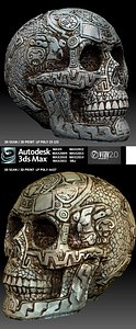 aztec skull 3d model