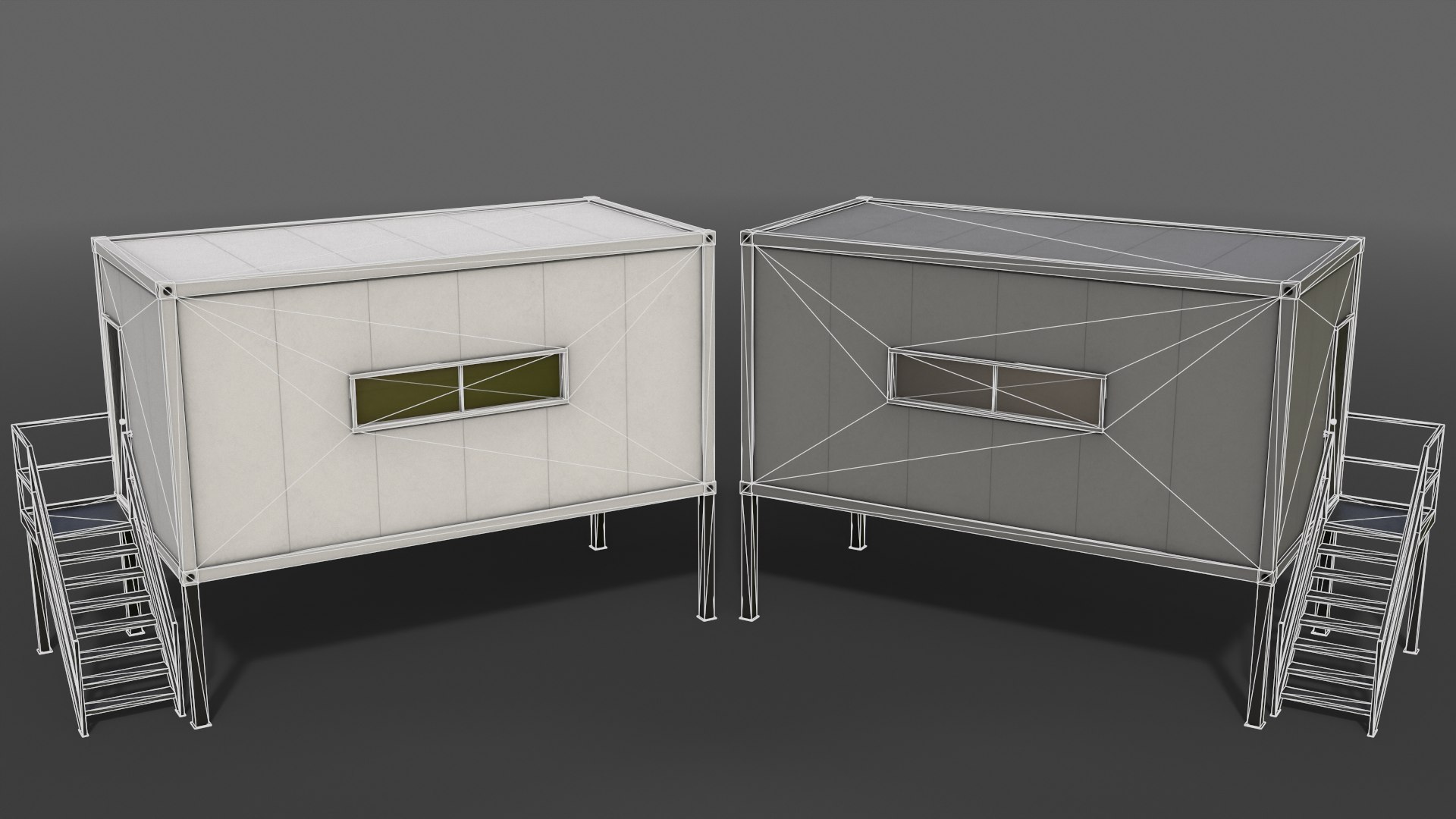 PBR Container House BB - Collection 3D Model - TurboSquid 2154420