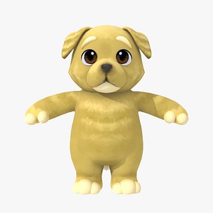3D model Cute Pup Golden Retriever