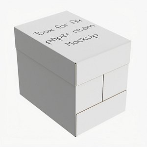 3D Office paper A4 5 reams box 02 model