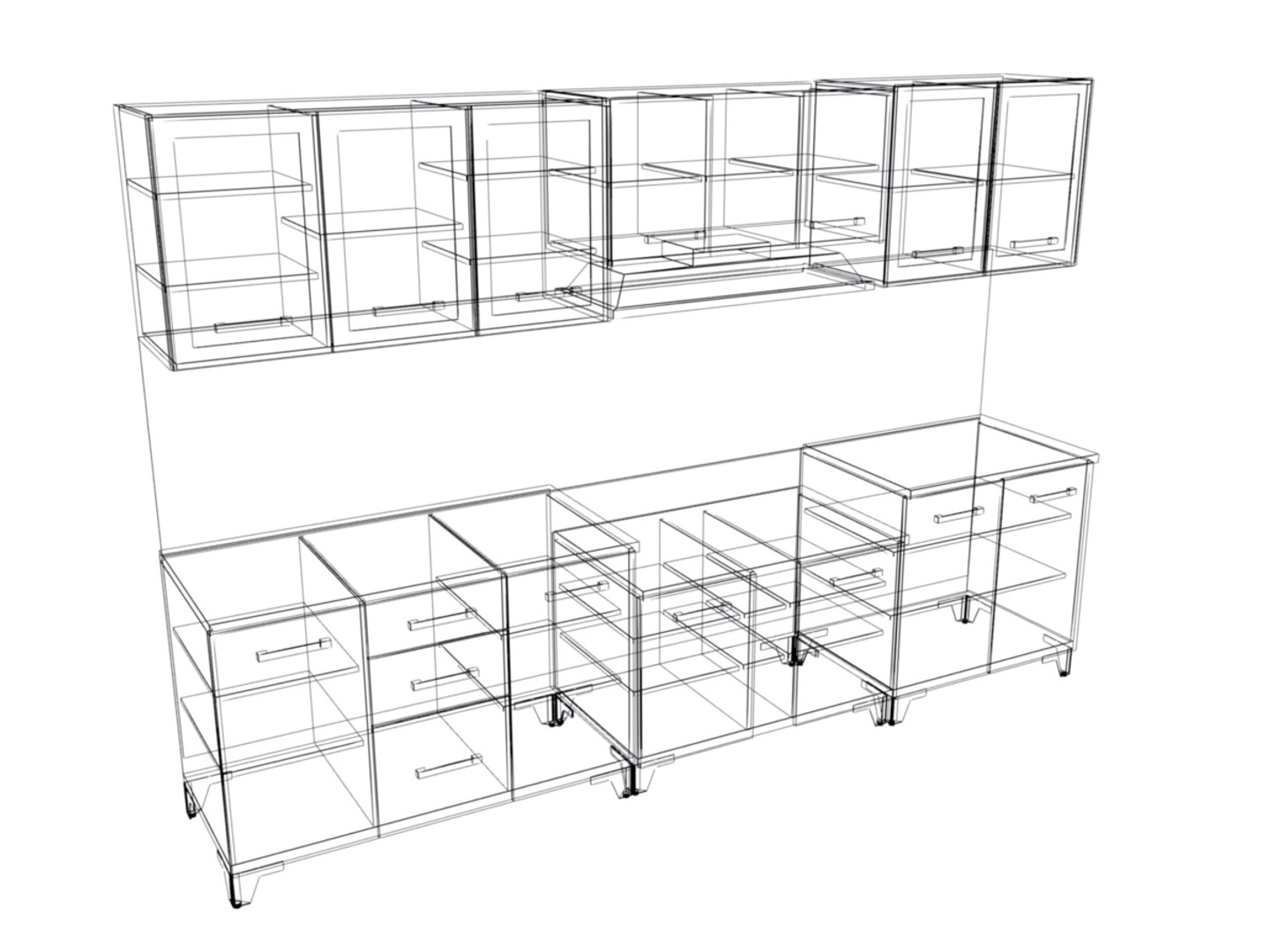 3D Model Modular Kitchen Set - TurboSquid 1620854