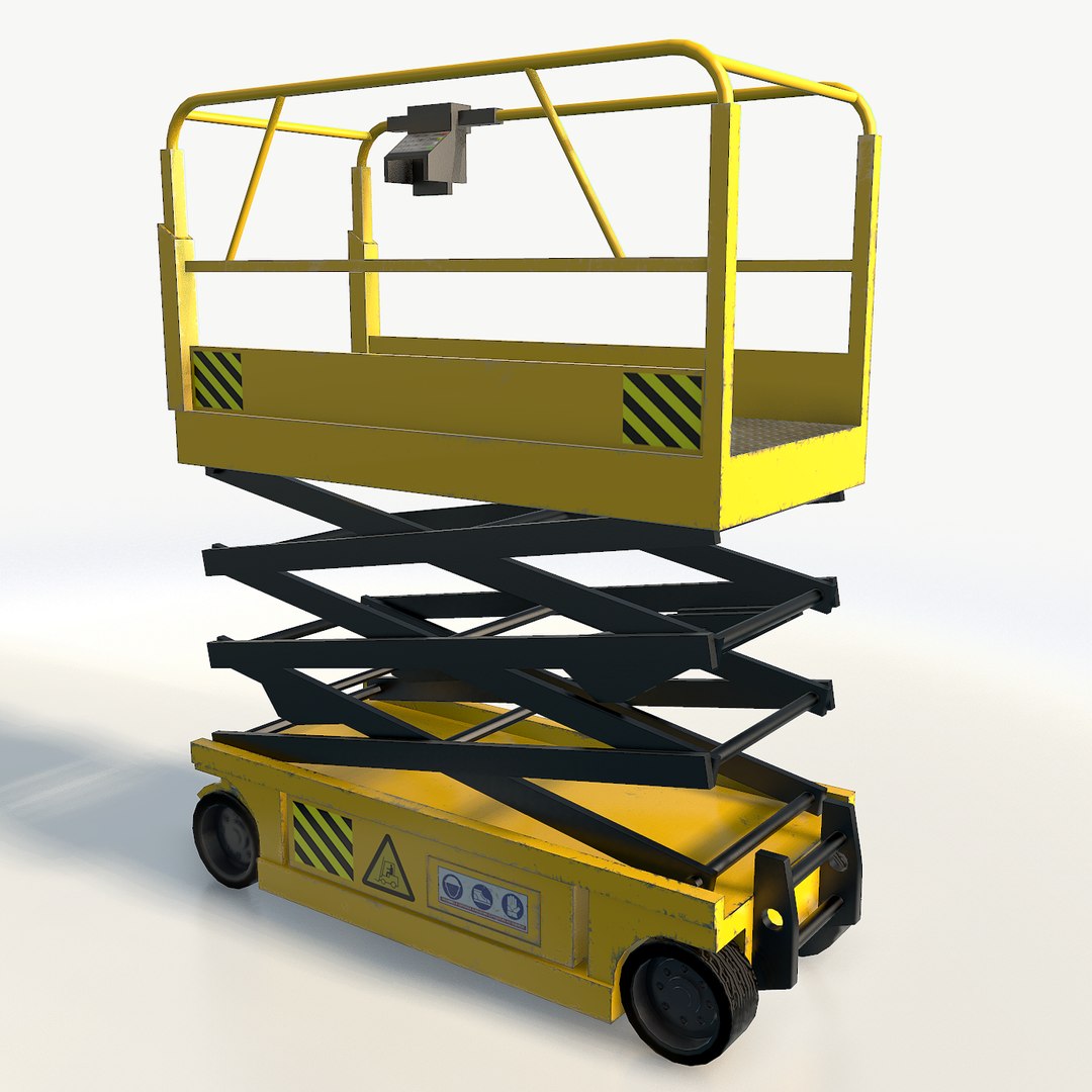 Realistic Scissor Lift Pose 3d Model