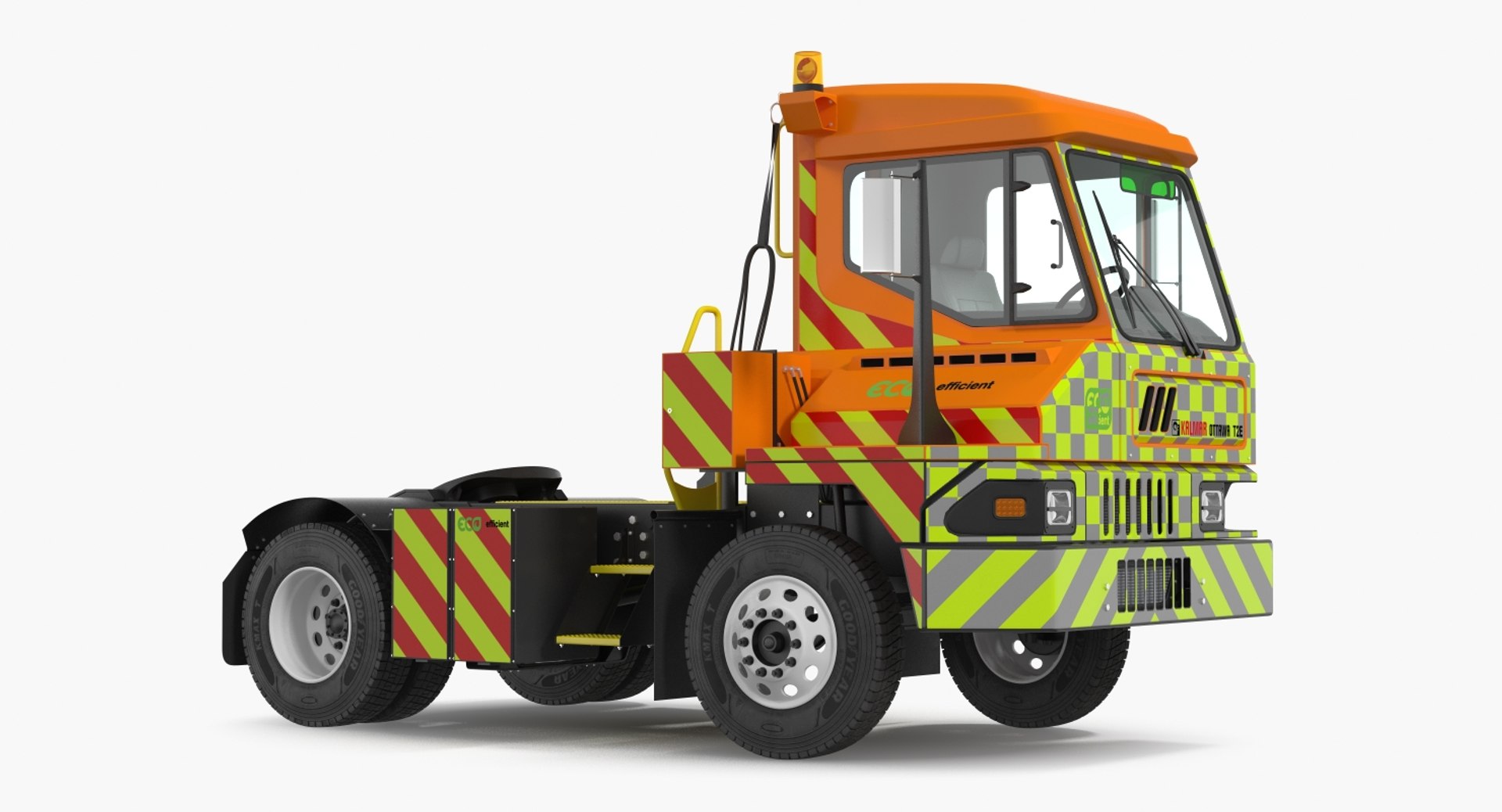 Electric Terminal Truck Kalmar Ottawa T2 3D Model 3D model preview