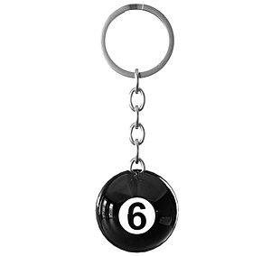 3D Pool Ball Keychain PBR 6