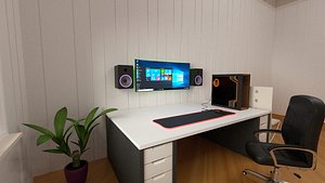 rgb gaming pc 3D model