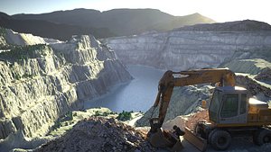Scanned Opencast Mines 3D model
