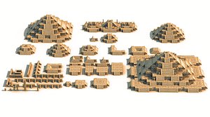 3D mega pack piramide 16k model