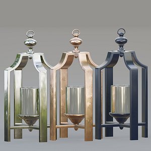 3D lantern steel copper