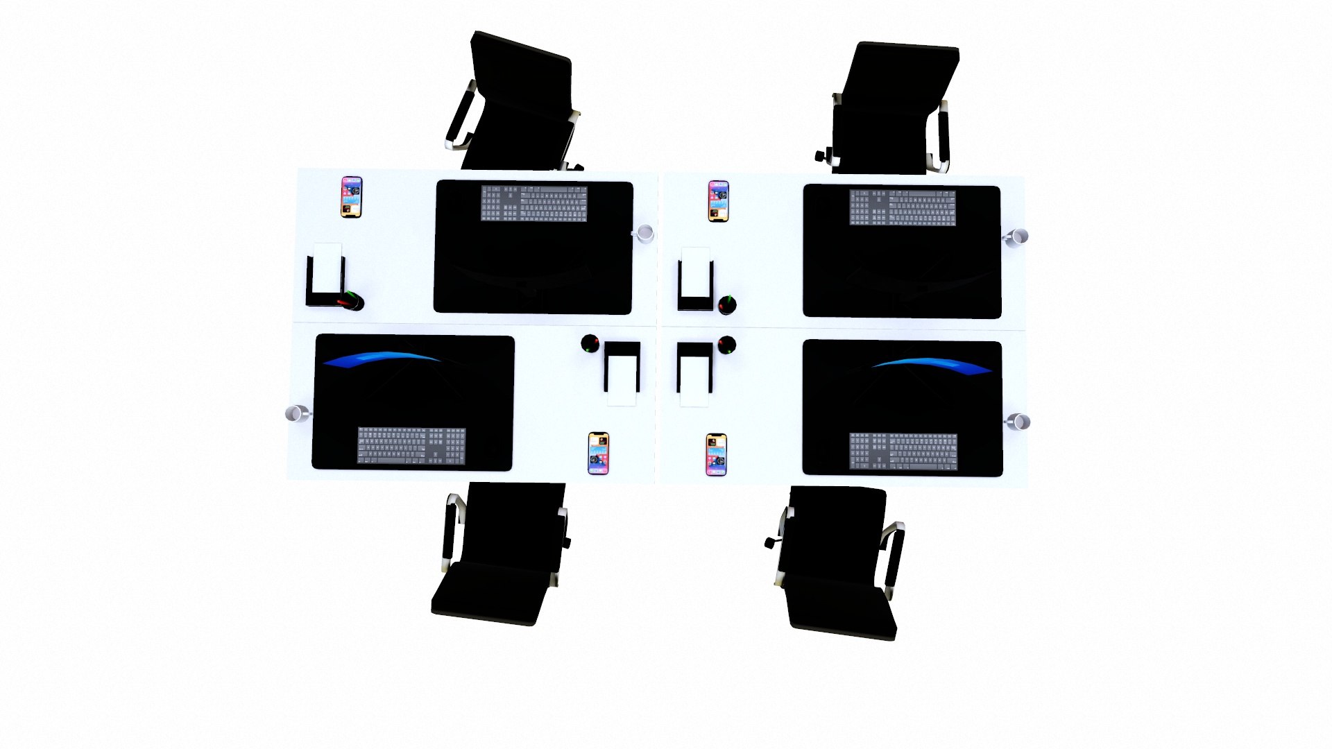 Office Workstation Table Model - TurboSquid 2344223