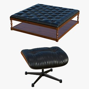Chesterfield Coffee Table  And Ottoman model